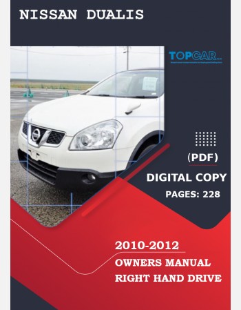nissan dualis 2010 2011 2012 owners manual in english